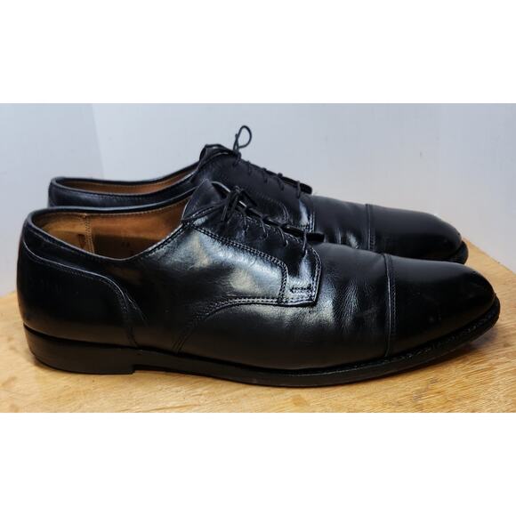 Alden 971 Oxfords Size 12 Black Leather Cap Toe Made USA Needs Refurbished main image 7